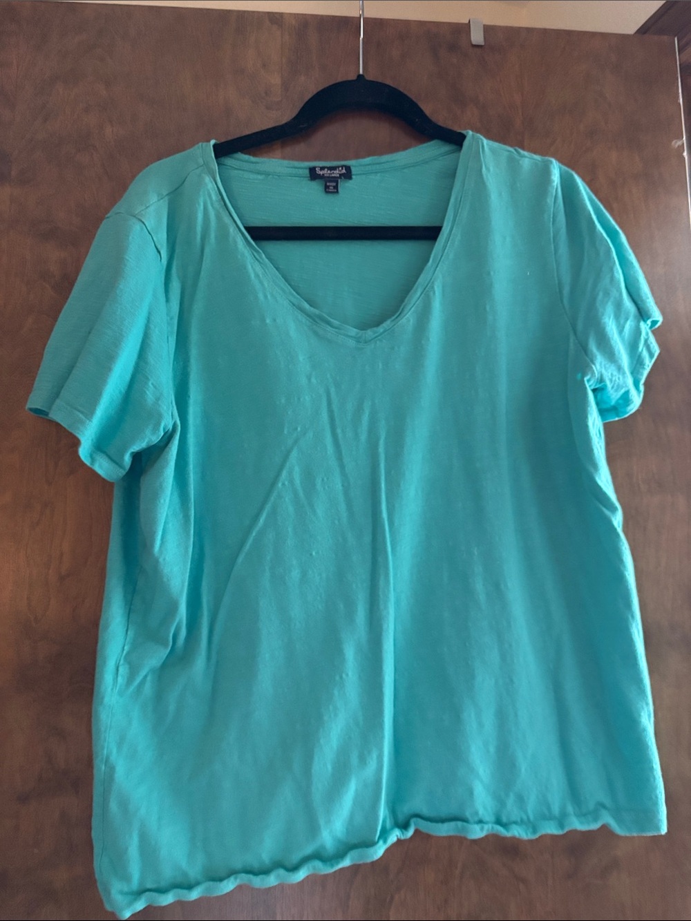Splendid Teal V-Neck Short Sleeve Tee